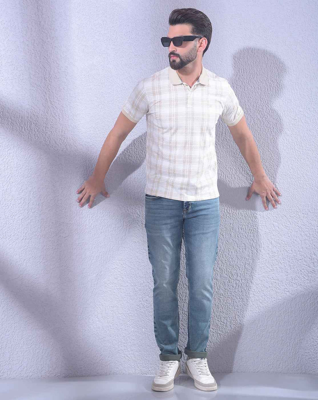 Beige Floral Print T-Shirt