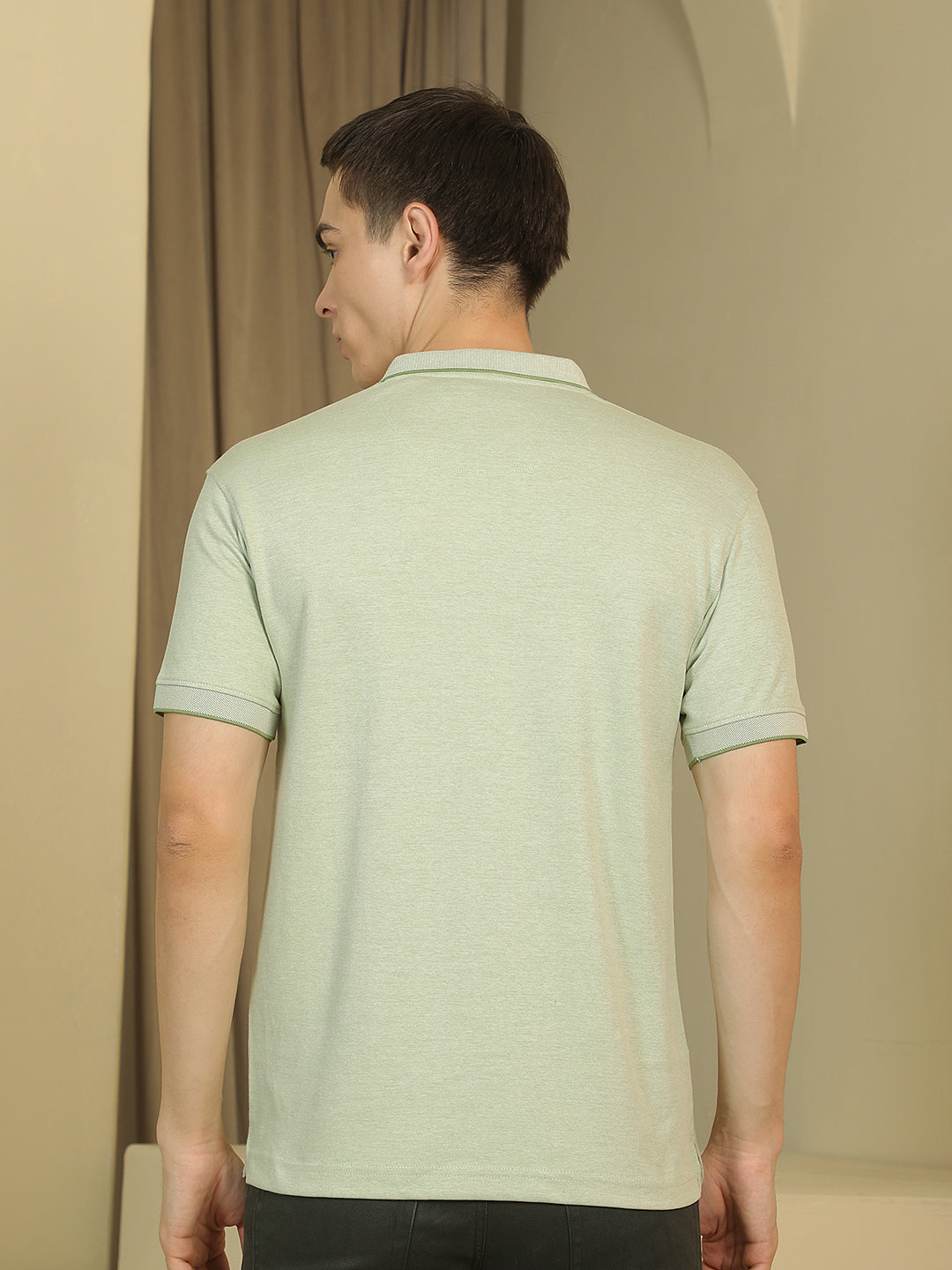 Green Polo Neck T-Shirt
