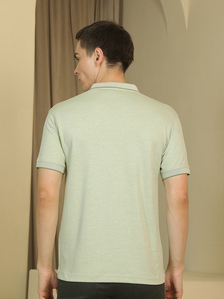 Green Polo Neck T-Shirt