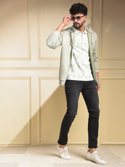 Swanky Green Hooded Neck Sweatshirt