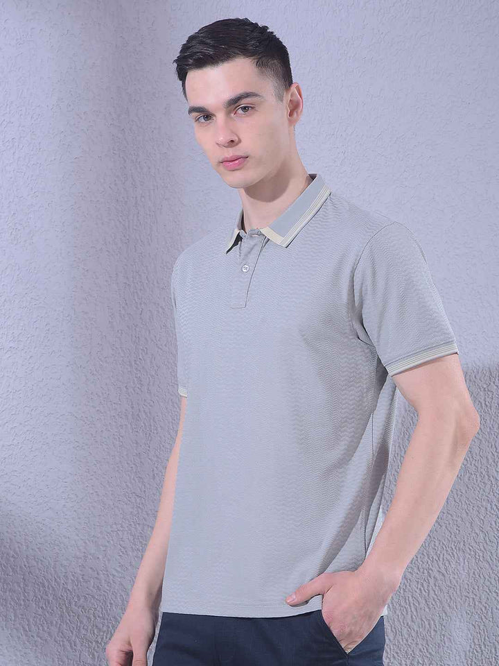 Grey Jacquard T-Shirt