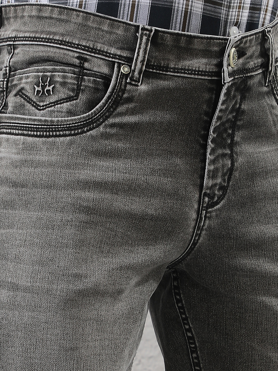 Chic Heather Grey Cotton Jeans