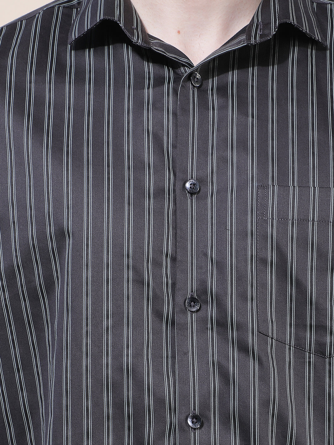 Black Vertical Stripes Shirt