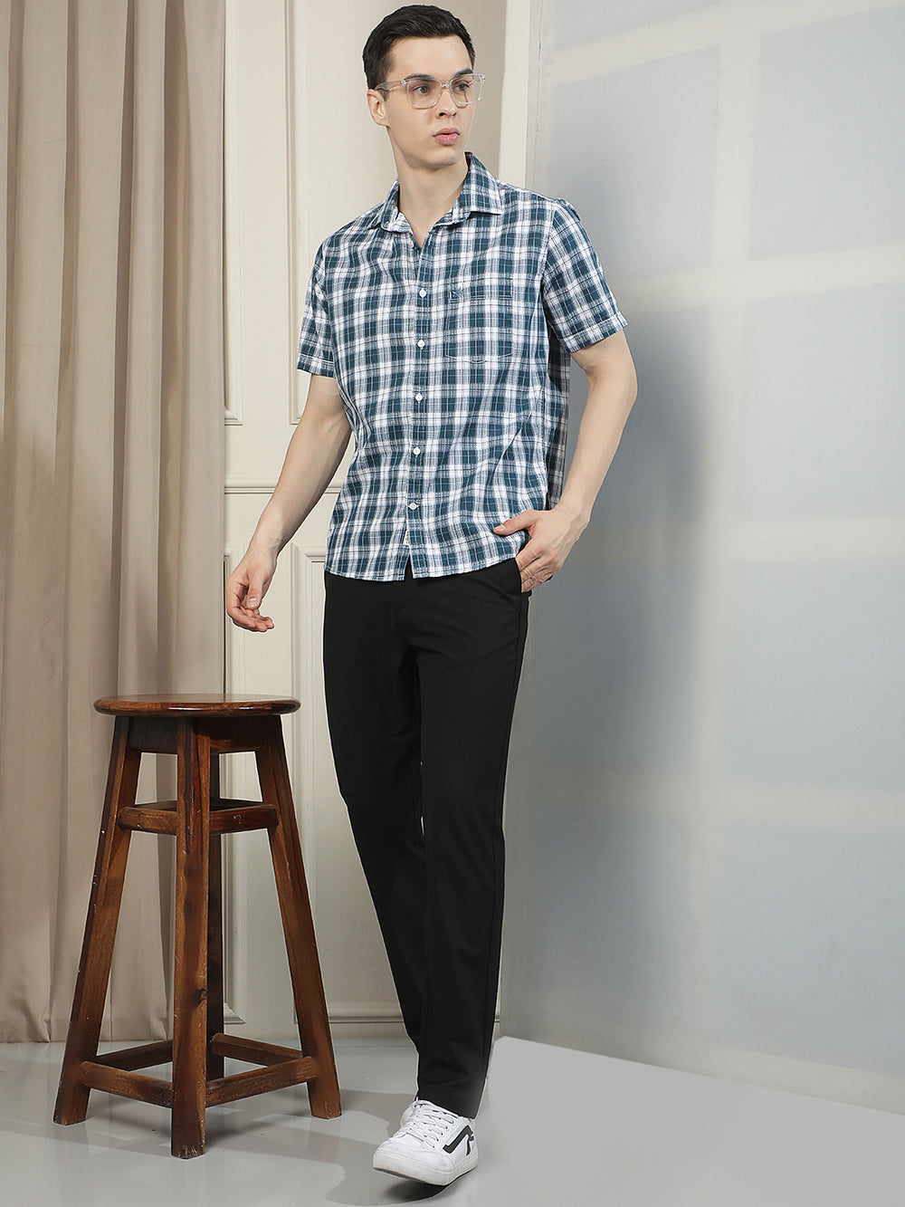 Relaxed Raven Black Chino Trousers