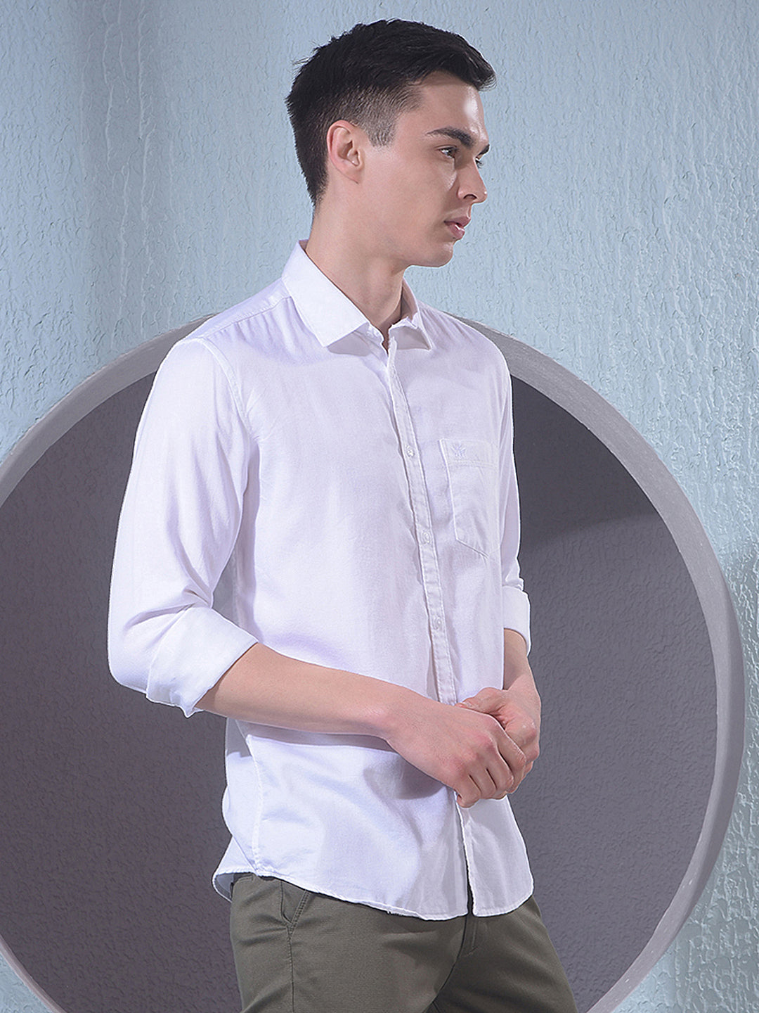 Minimal White Casual Shirt
