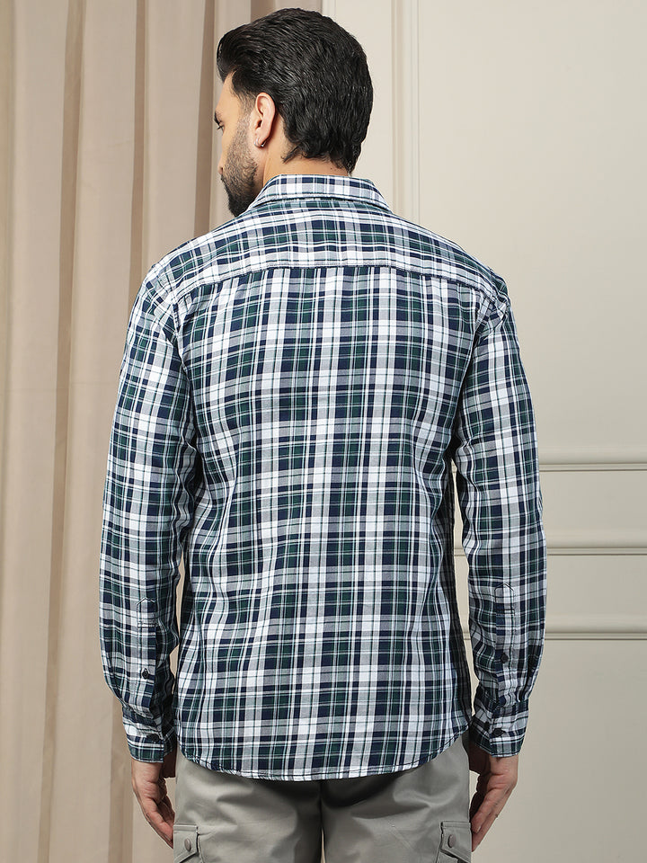 Forest Green 100% Cotton Checked Shirt