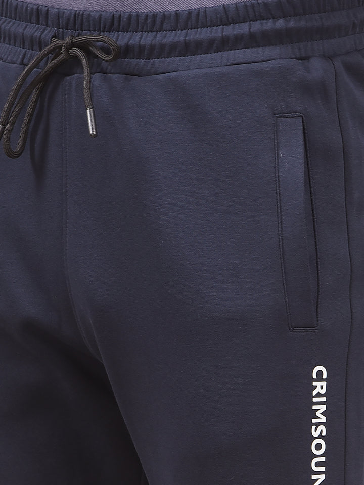 Navy Blue Cotton Trackpants