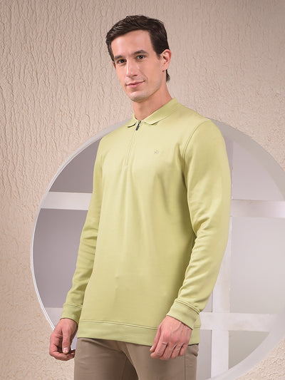 Green Polo Neck Sweatshirt