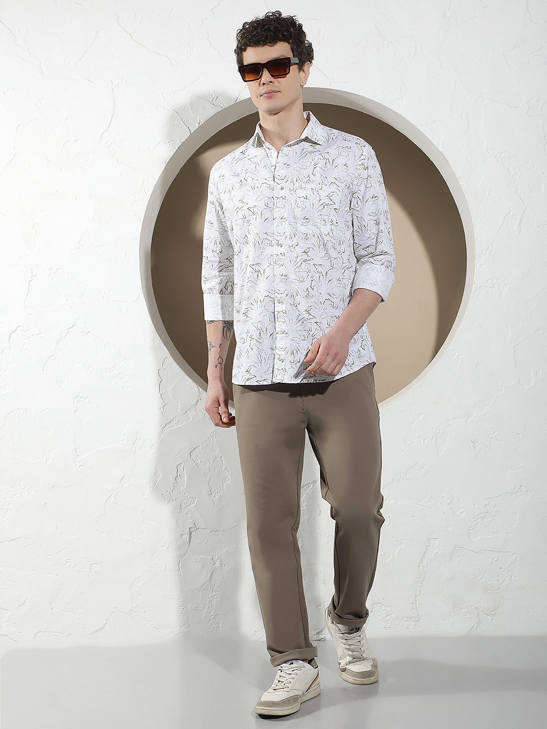 Sleek Safari Khaki Knitted Trousers