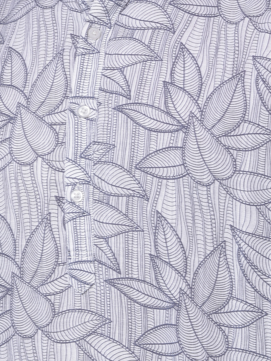 Grey Floral Print Kurta