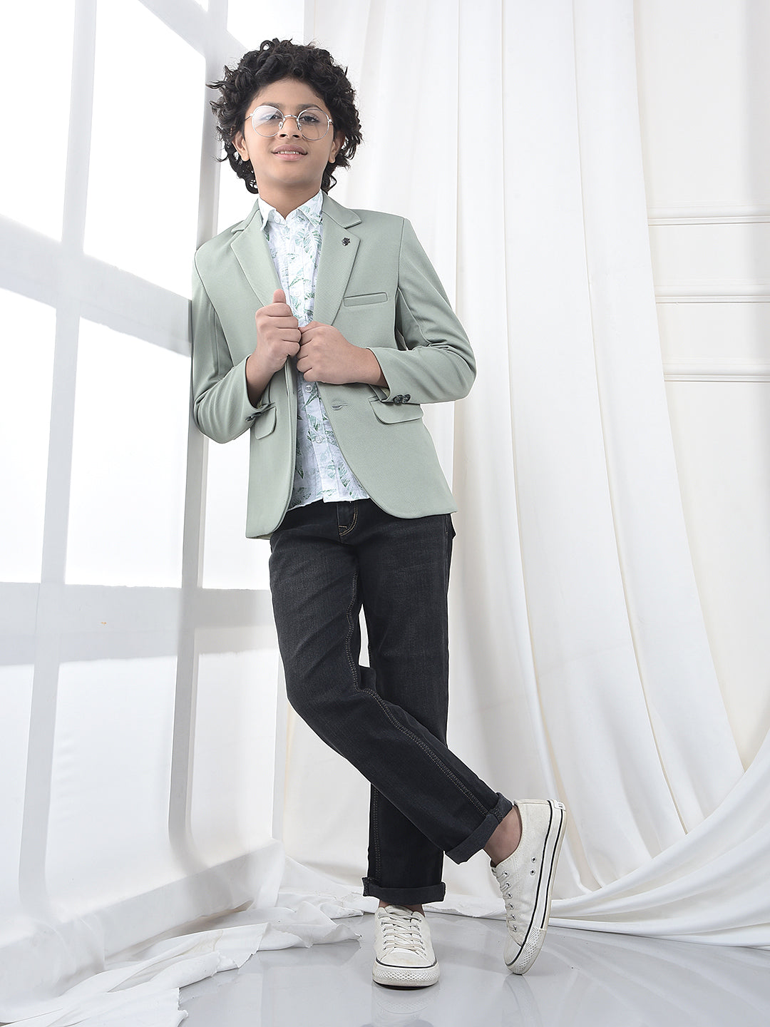 Mint Green Soft-Touch Formal Blazer