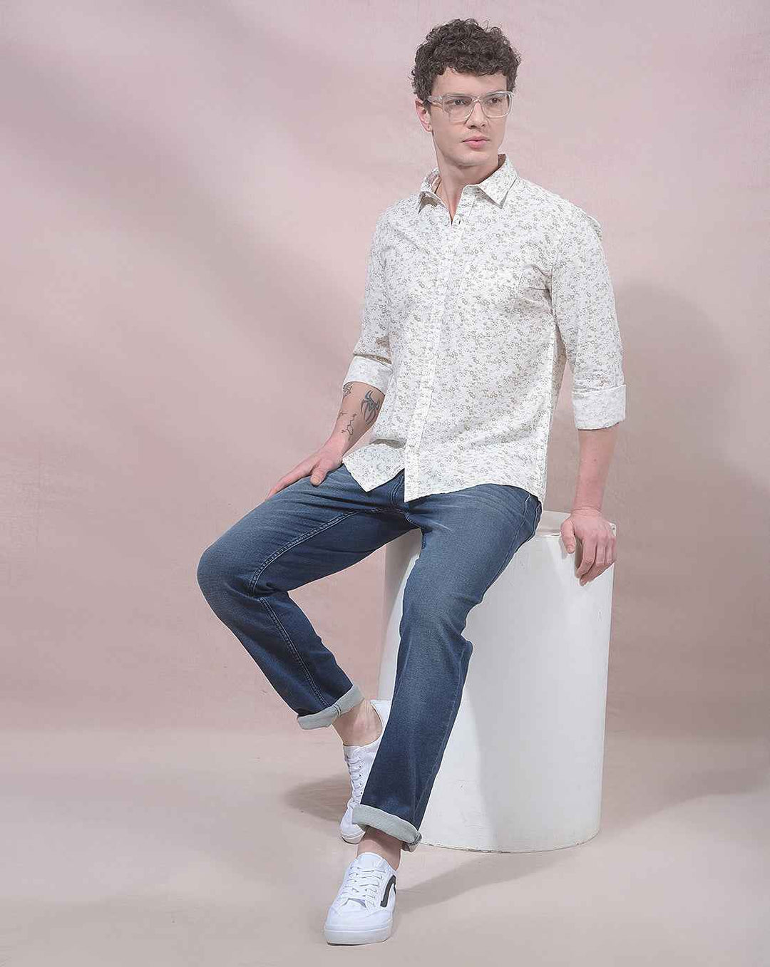 Blue Whisker Wash Jeans