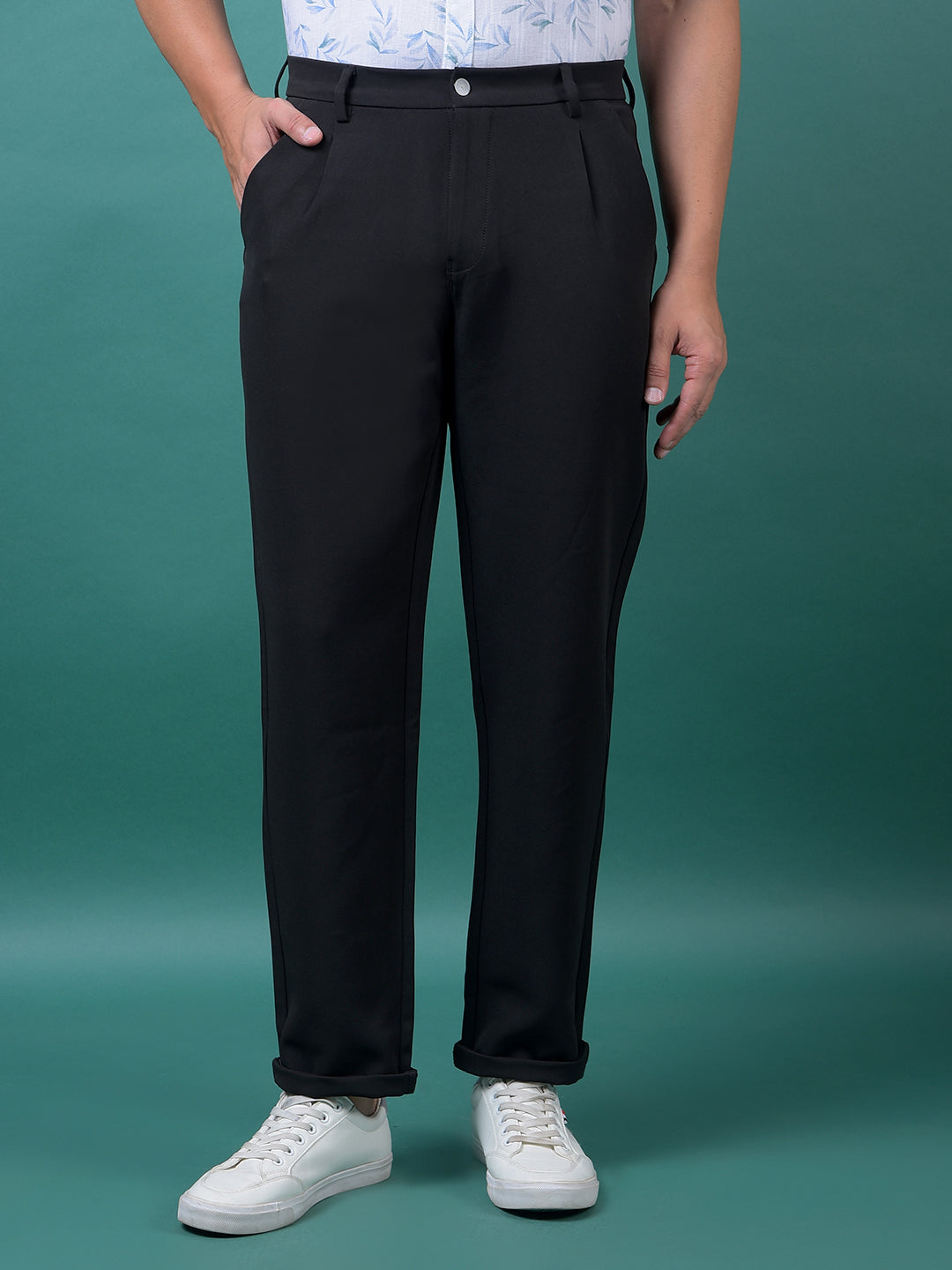 Black Korean Fit Trousers