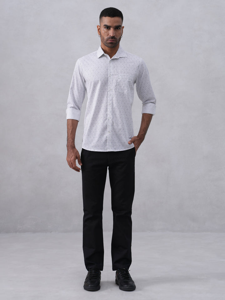 Trendy White Printed Shirt