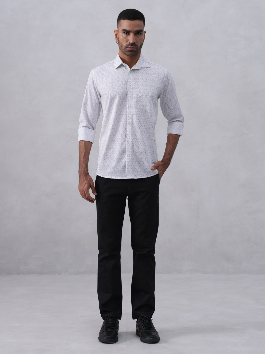 Trendy White Printed Shirt