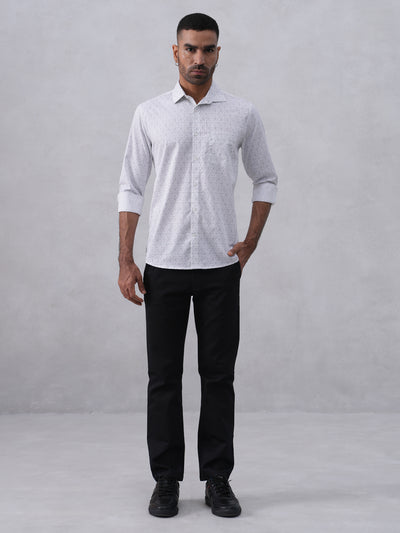 Trendy White Printed Shirt