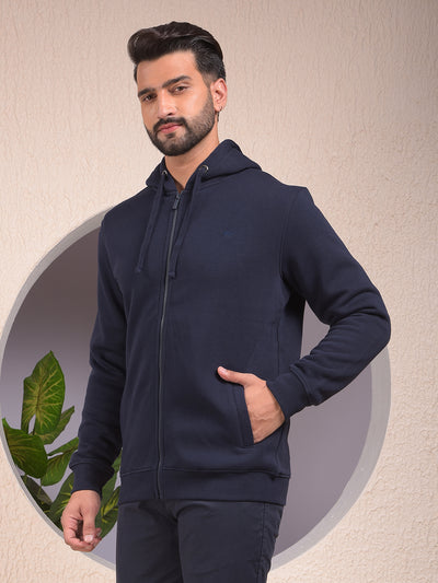 Navy Blue Hooded Neck Sweatshirt