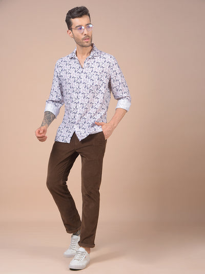 Purple Printed Shirt