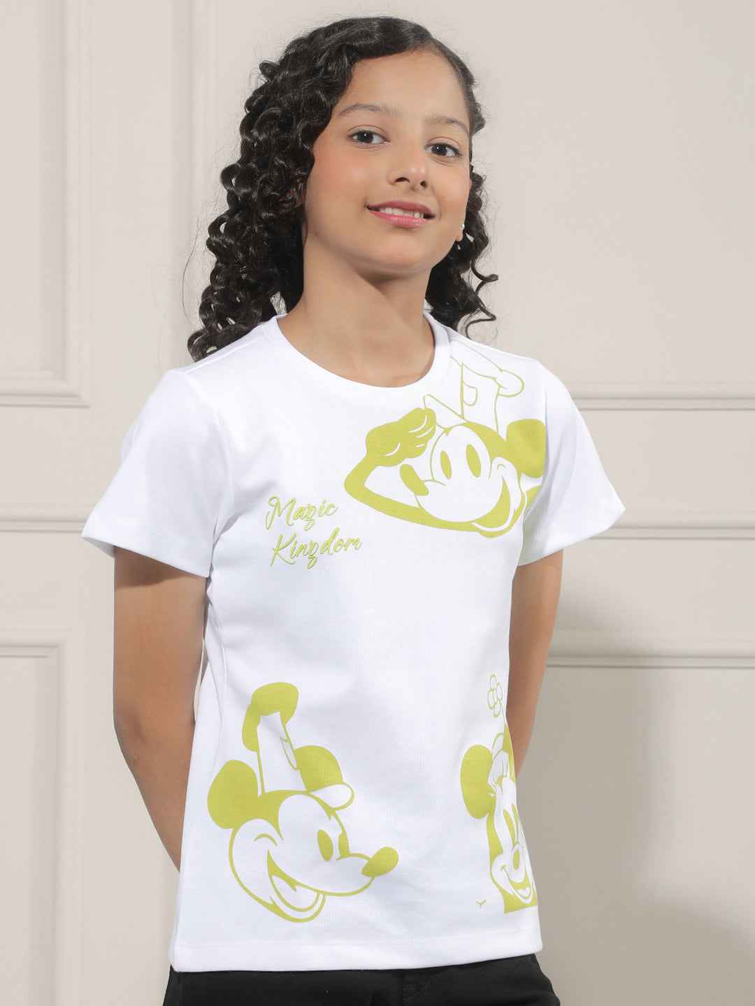 Cartoon Print White T-Shirt