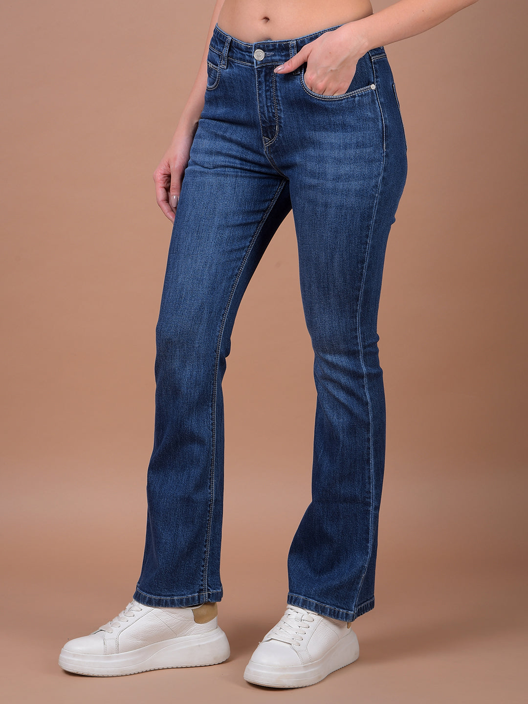Blue Bootcut Jeans