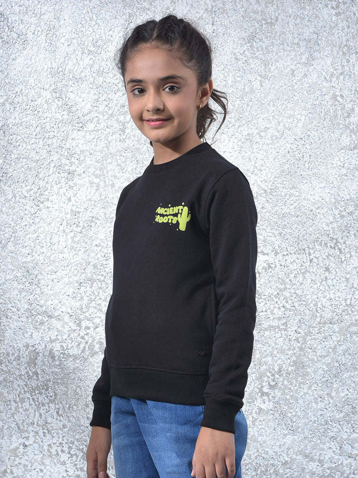 Ultra Soft Black Knitted Sweatshirt