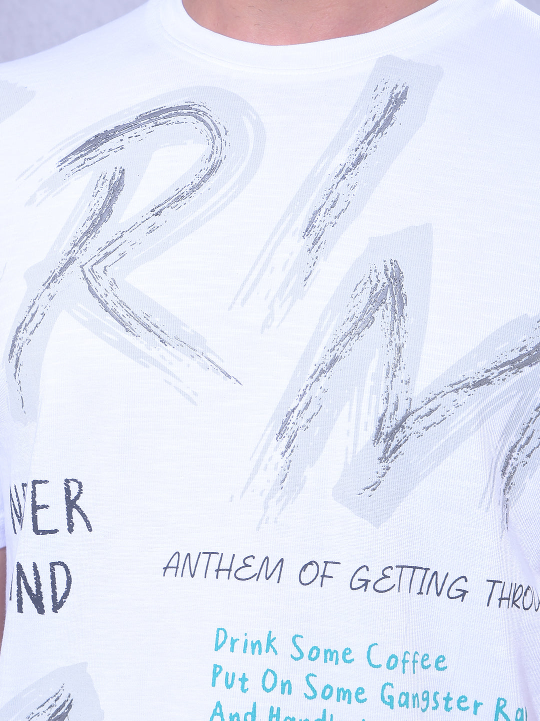 White Typographic T-Shirt