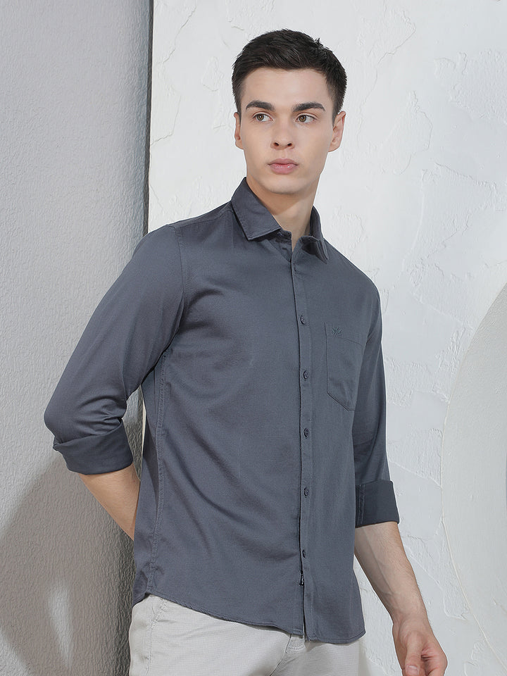Contemporary Coastal Teal Teal Blue Shirt