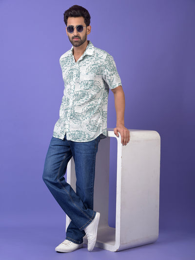 Green Floral Print Shirt