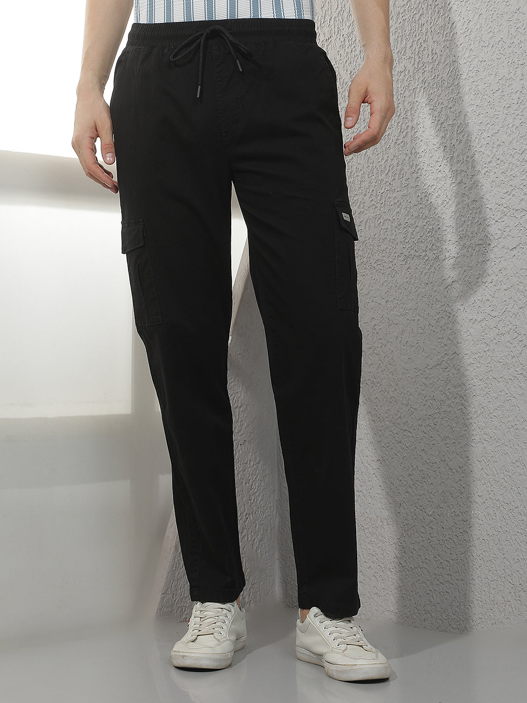 Essential Jet Black Cargo Trackpants
