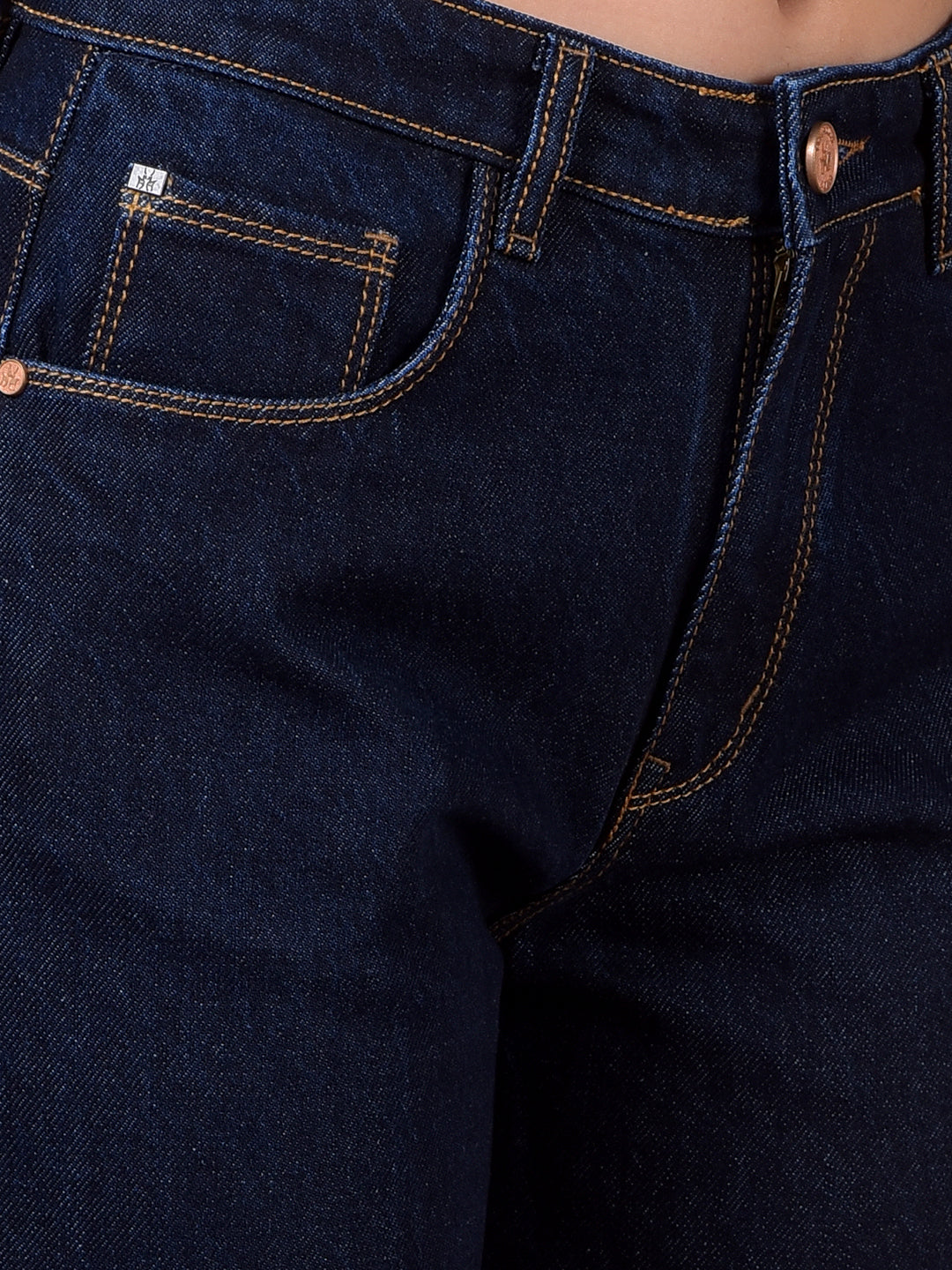 Blue Wide Leg 100% Cotton Jeans