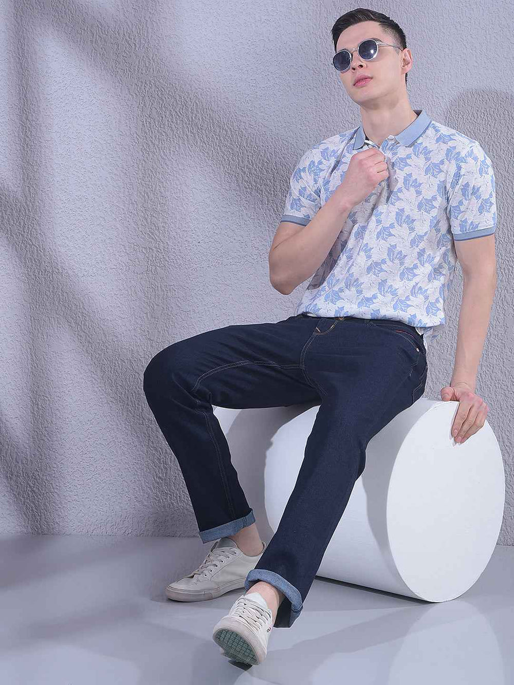 Rich Navy Blue Clean Finish Modern Jeans