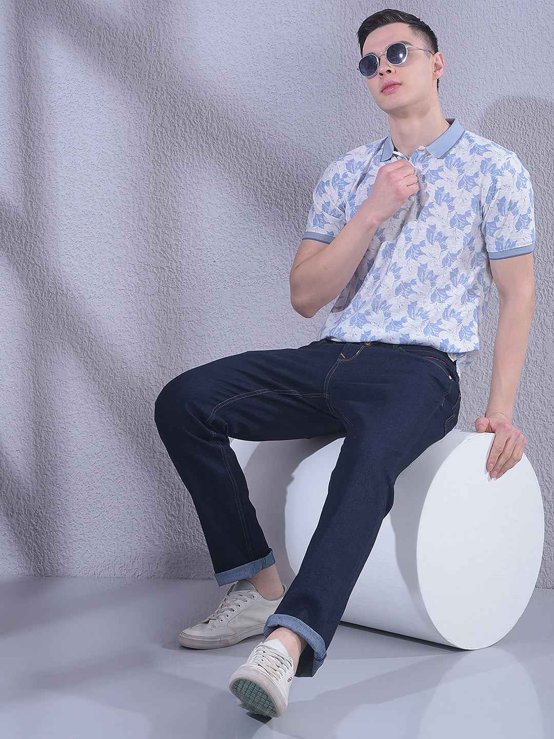 Rich Navy Blue Clean Finish Modern Jeans