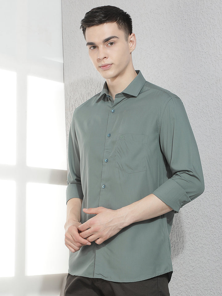 Dapper Sage Green Modal Shirt