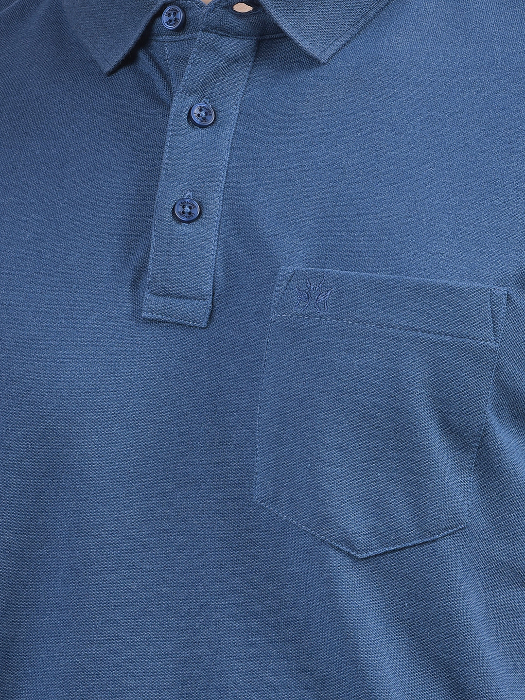 Blue Polo Neck T-Shirt