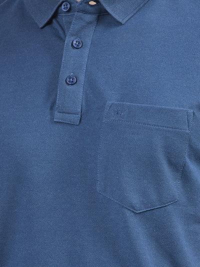 Blue Polo Neck T-Shirt