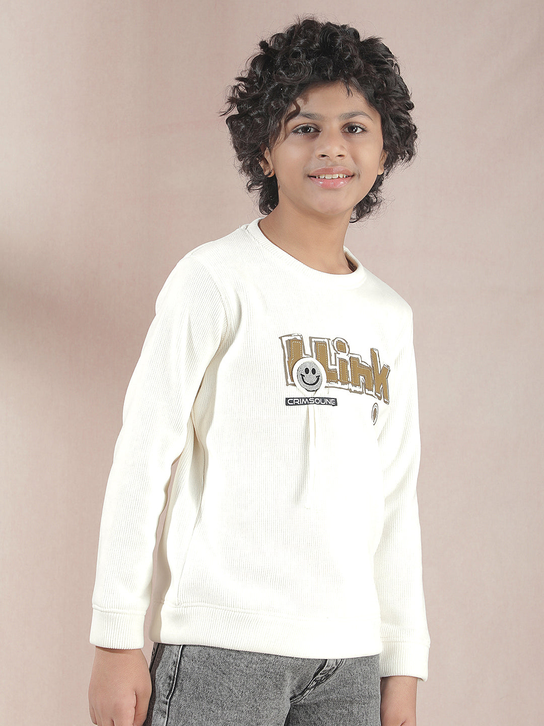 Cream Embellished Sweatshirt