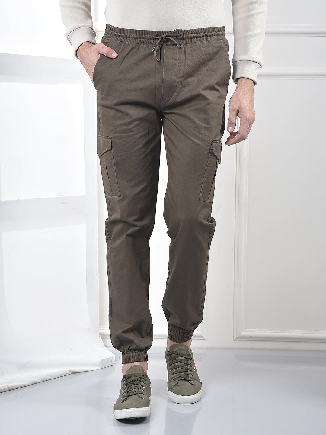 Vivid Olive Cargo Joggers