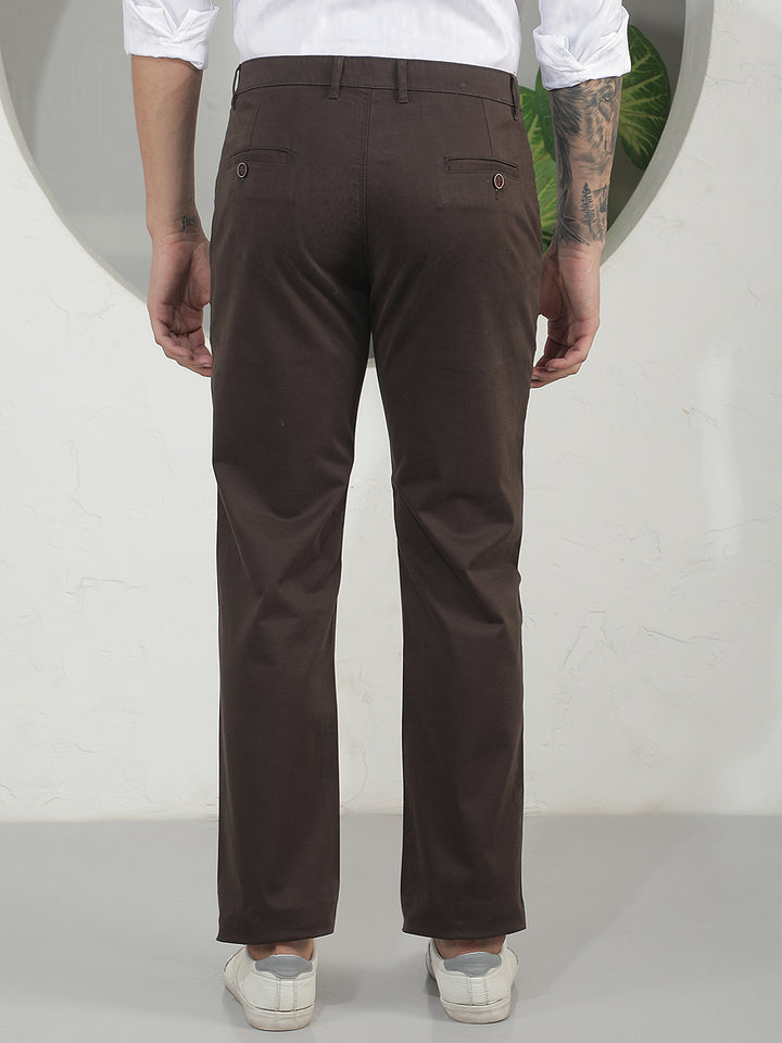 Essential Cocoa Brown Straight Trousers