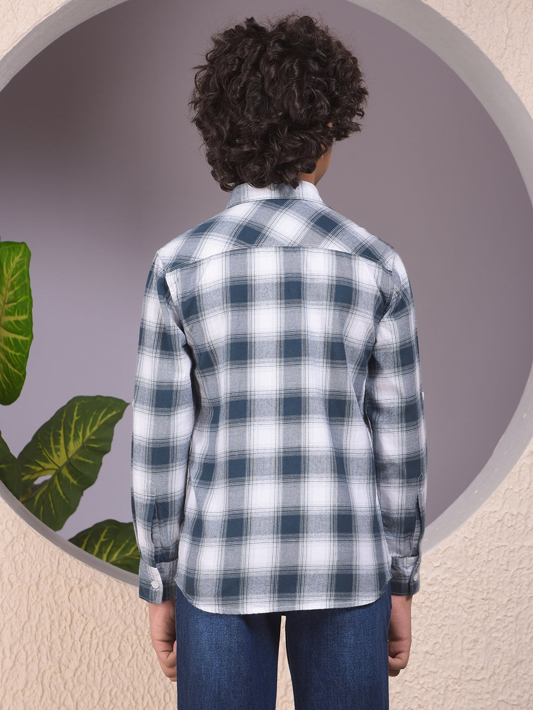Green Checked 100% Cotton Shirt