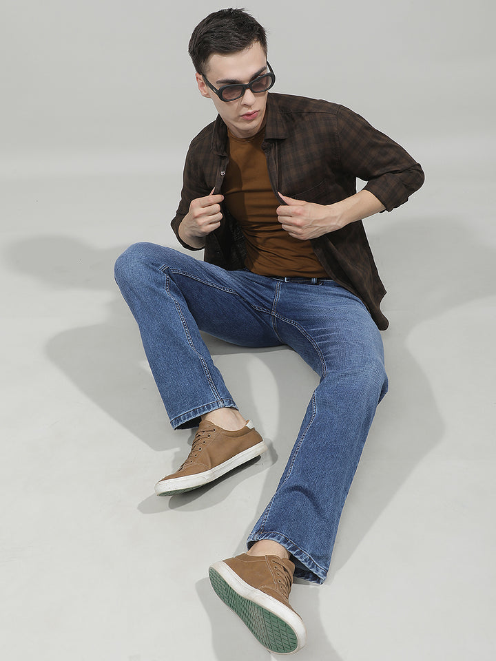 Contemporary Azure Blue Straight Jeans
