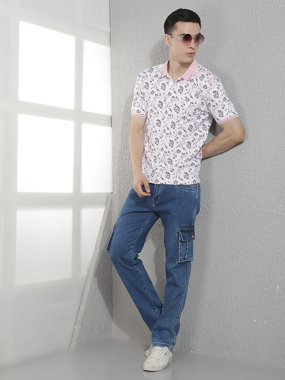 Peach Floral Print T-Shirt