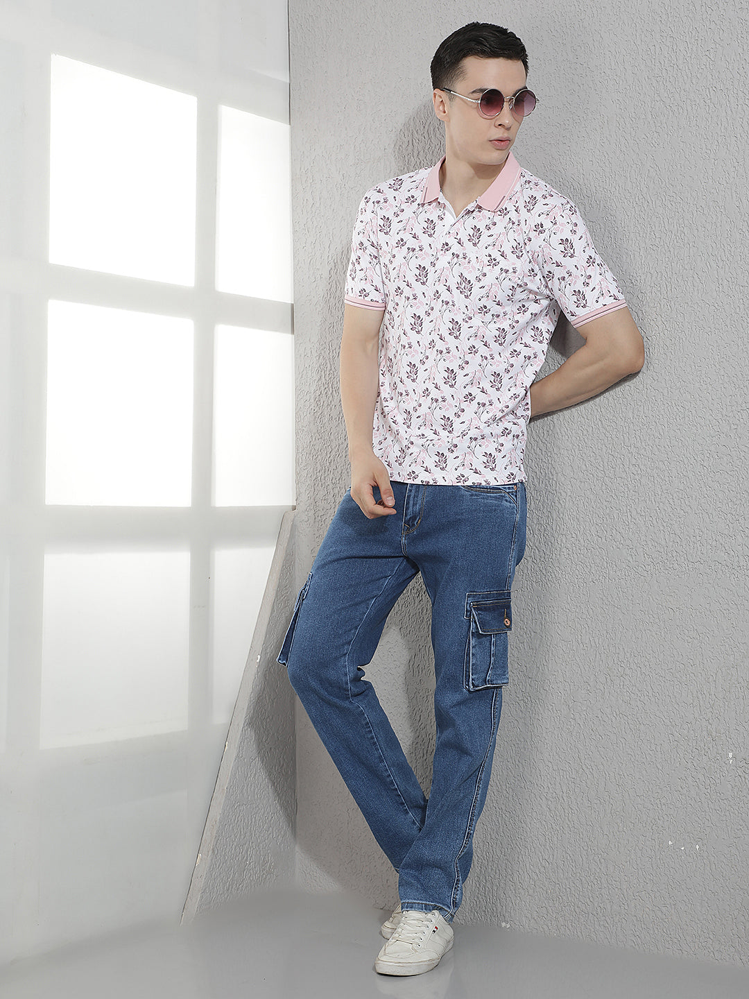 Peach Floral Print T-Shirt