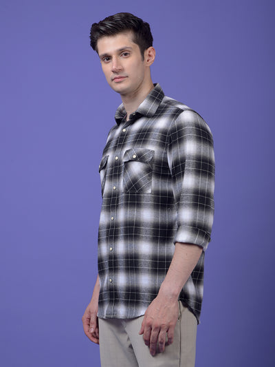 Black Checked 100% Cotton Shirt