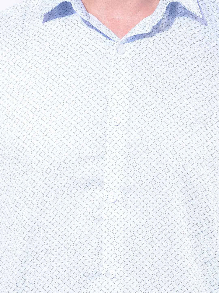 Blue Creative Printed Shirt