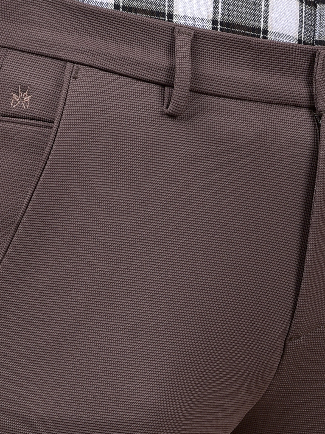 Modern Edgey Brown Knitted Trousers