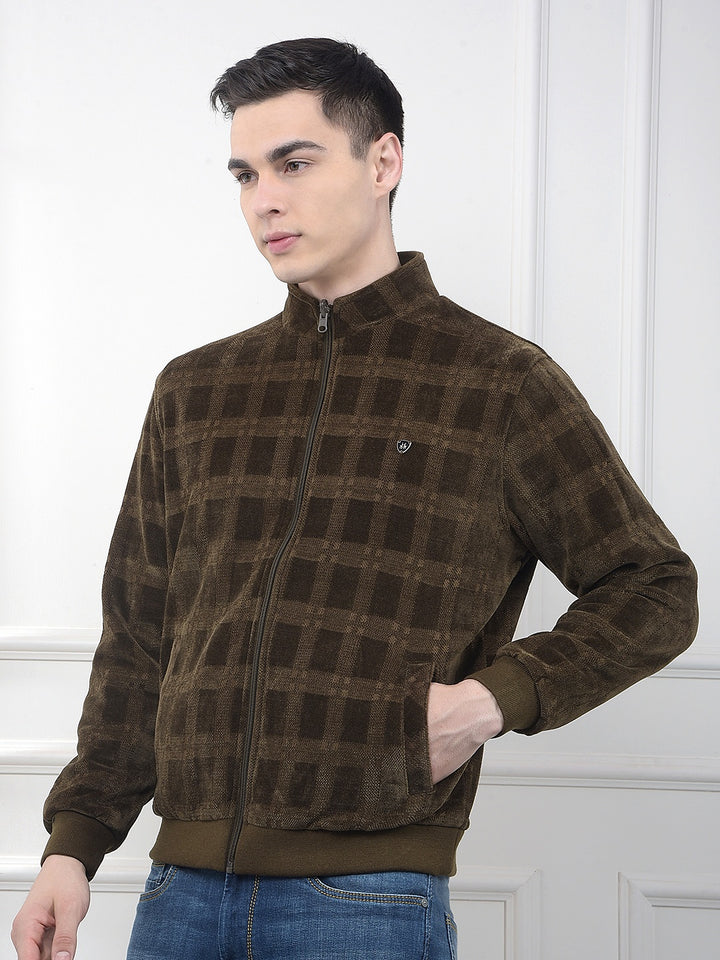 Green Jacquard Reversible Jacket