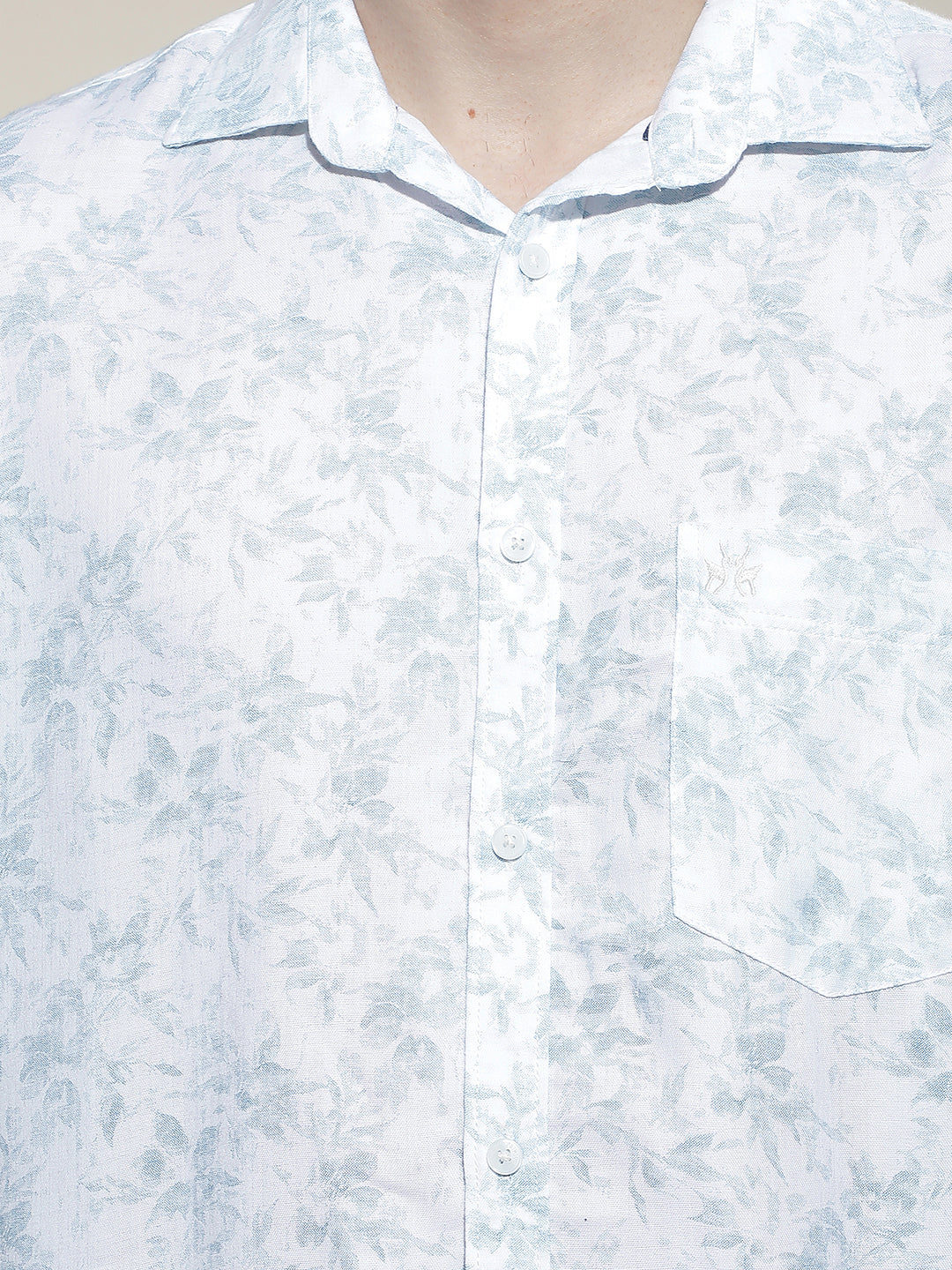 Blue Floral Print Shirt