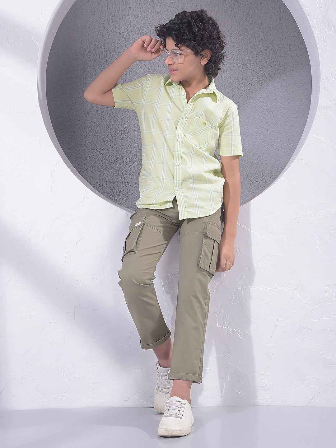 Olive Green Utility Cargo Trousers