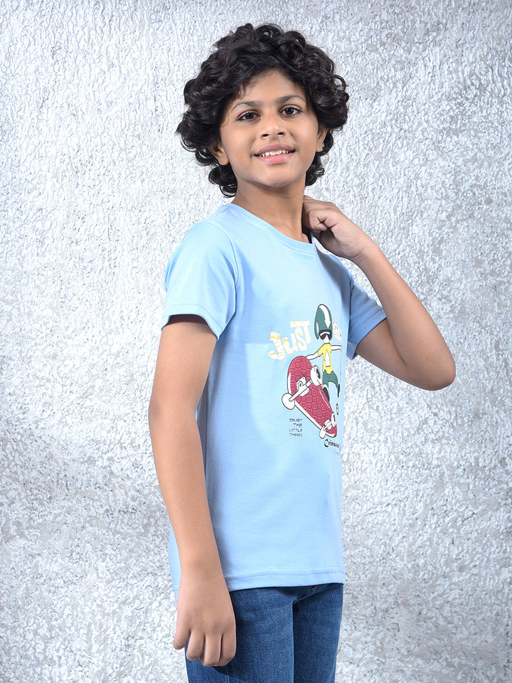 Blue Graphic Print T-Shirt