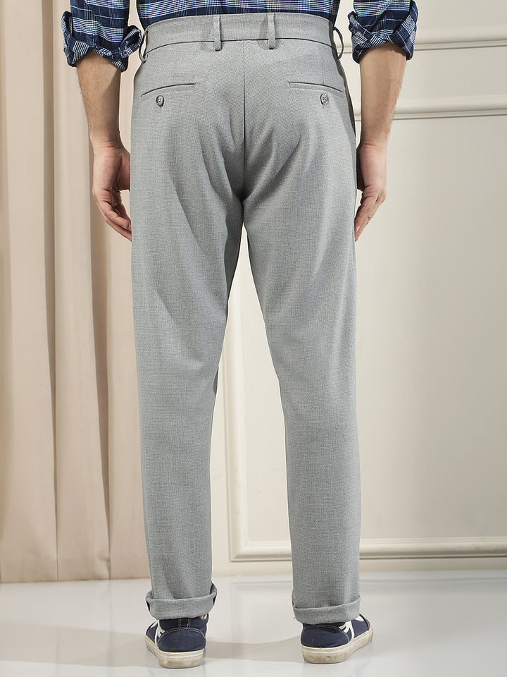 Signature Smoke Grey Dobby Trousers